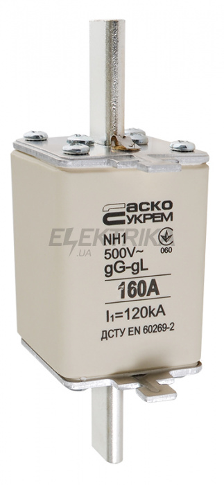 Запобіжник ножовий плавкий АСКО-УКРЕМ NH1 160A gG (A0050010030)