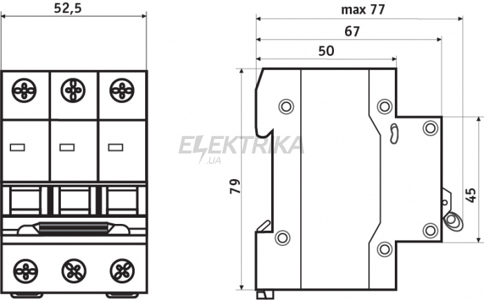 Автоматичний вимикач АСКО-УКРЕМ ВА-2017/B 3р 20А (A0010170066)