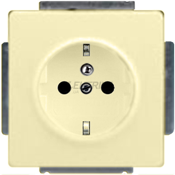Розетка із заземленням та заслінками, слонова кістка, 16A, 250V, Swing, Elektro-Praga