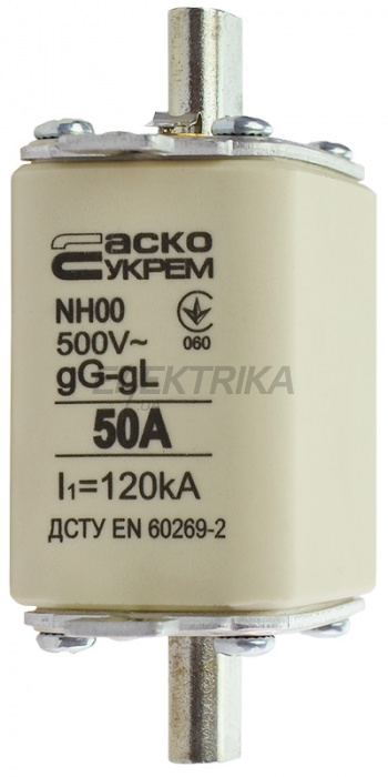 Запобіжник ножовий плавкий АСКО-УКРЕМ NH00 50A gG (A0050010012)