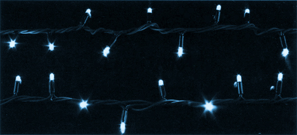 Гірлянда зовнішня String 200LED 10 синій/чорний IP44