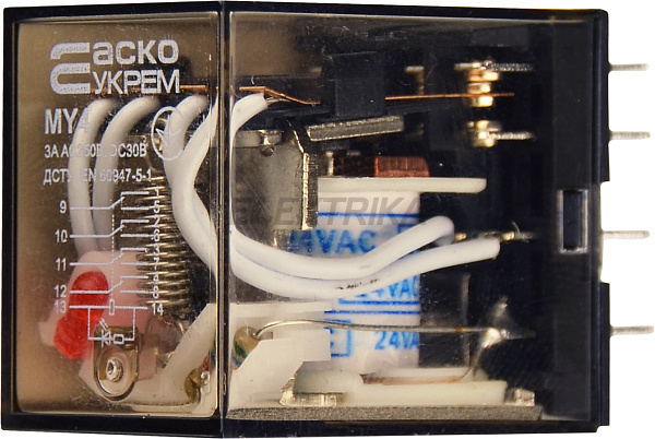 Реле проміжне АСКО-УКРЕМ МY4 (AC 24 V) (A0090010010)