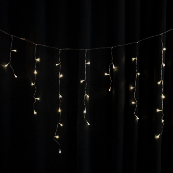 Гірлянда STARLIGHT бахрома теплий білий 100LED IP20 прозорий 3,2x0,7м (000057282)