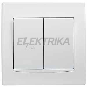 Вимикач 2-клавішний Anya (сх. 5), білий, Schneider Electric
