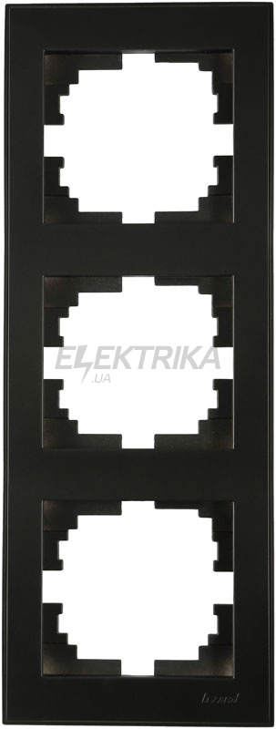 Рамка 4 посту вертикальна Lezard Rain антрацит (703-4242-154)