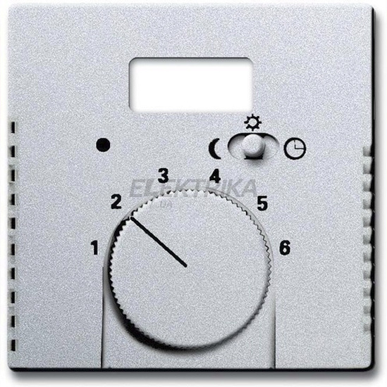 Центральна панель терморегулятора 1095 UTA, 1096 UTA, сріблясто-алюмінієвий, Future Linear, Busch-Jaeger
