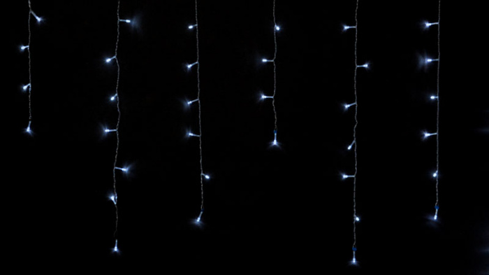 Гірлянда внутрішня DELUX ICICLE З 100LED 3,2х0,7m білий/прозорий IP20 (90015252)