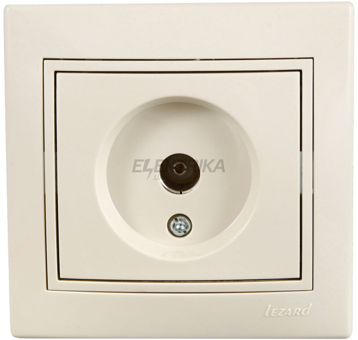Розетка TV кінцева Lezard Mira крем (701-0303-130)