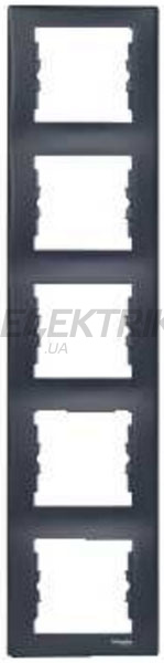 Рамка 5-постова вертикальна графіт Schneider Electric Sedna (SDN5801570)