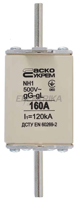 Запобіжник ножовий плавкий АСКО-УКРЕМ NH1 160A gG (A0050010030)