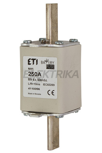 Плавка вставка запобіжник ETI M1 bat 200A/80V DC 004110095