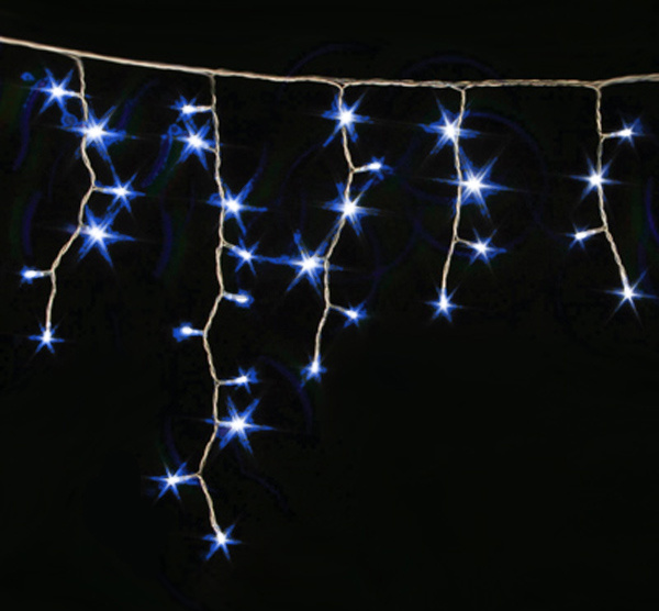 Гірлянда зовнішня Icicle 126LED 2x0.9 40 flash синій/білий IP44