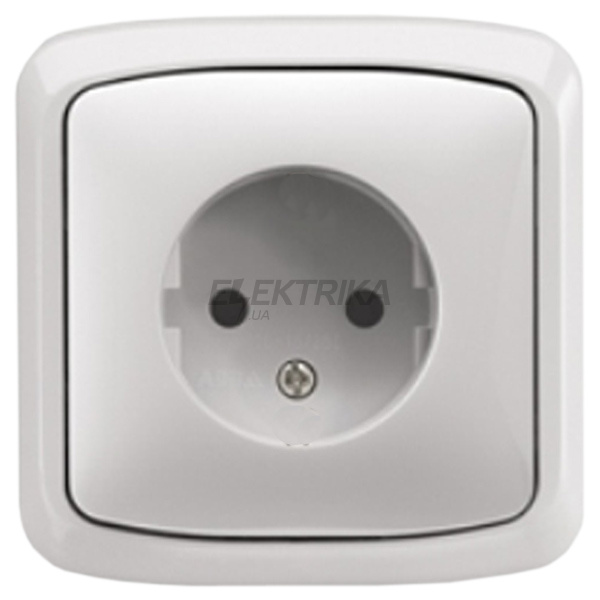 Розетка без заземлення, білий, 16A, 250V, Tango, Elektro-Praga