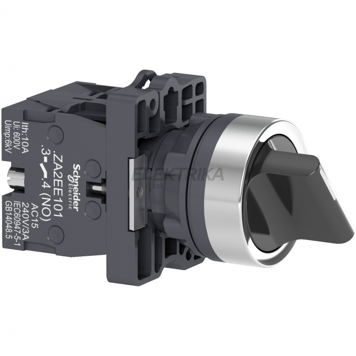 Перемикач у зборі Schneider Electric Перемикач, коротка ручка,3позиціїСФІКС.,2А XA2ED33