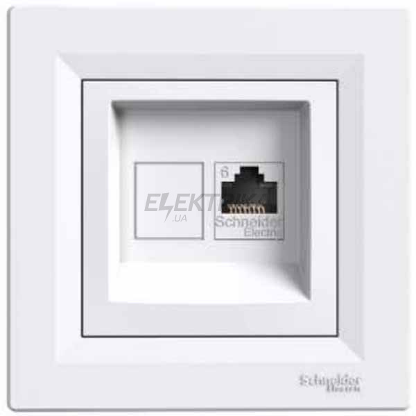 Розетка комп'ютерна RJ45 Schneider Electric Asfora білий (EPH4700121)