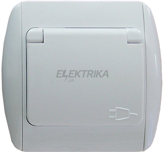 Розетка e.install.stand.810С c з/к з кришкою