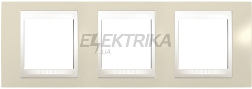Рамка 3-х постова горизонтальна MGU6.006.567, піщаний бежевий