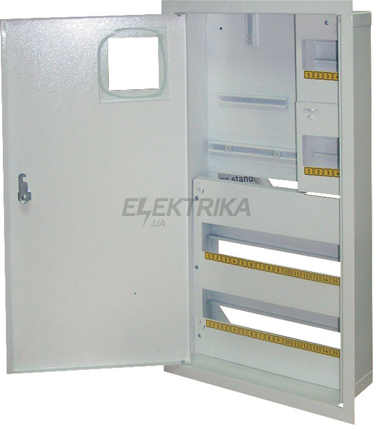 Шафа e.mbox.stand.w.f3.36.ze під трифазний електронний лічильник + 36 мод., що вбудовується, із замком