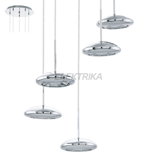 Підвісний світильник "Tarugo" 5х4, 5Вт LED, хром, 93586