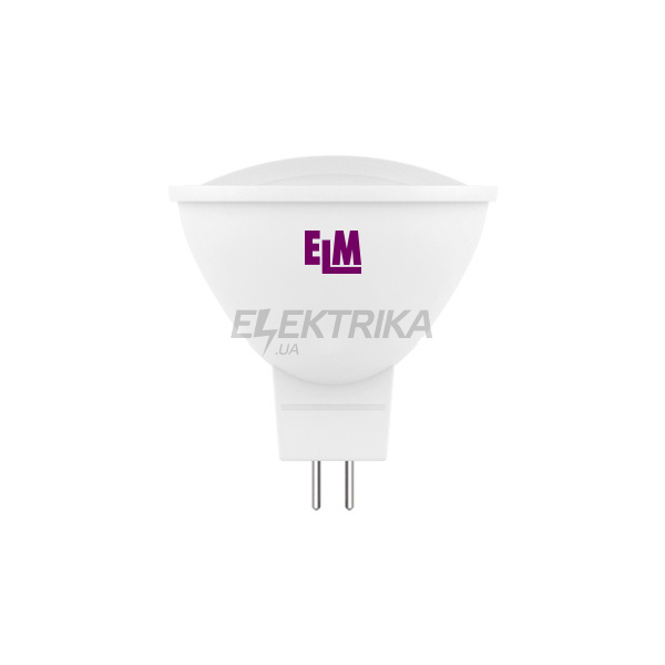 Лампа світлодіодна MR16 5W Pa11 GU5.3 2700 120гр.ELM