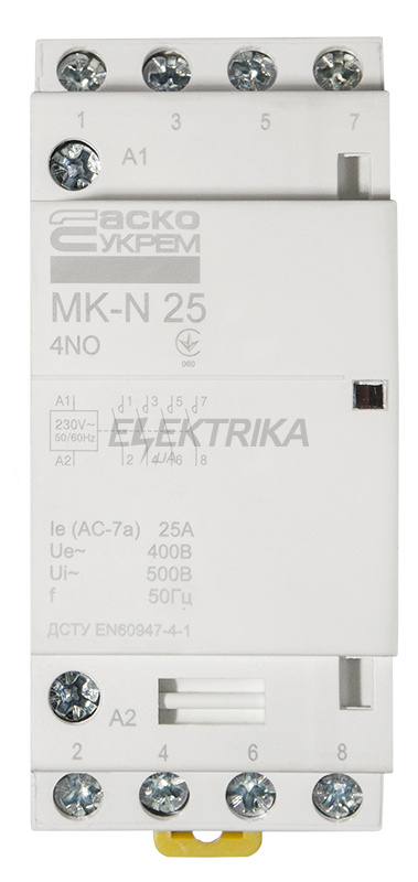 Контактор модульний АСКО-УКРЕМ MK-N 4P 25A 4NO (A0040030027)