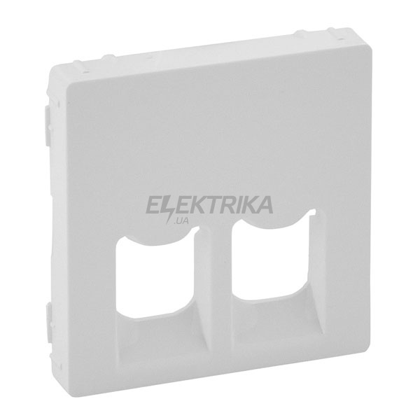 Панель лицьова розетки подвійний RJ11+RJ45, білий, Valena LIFE