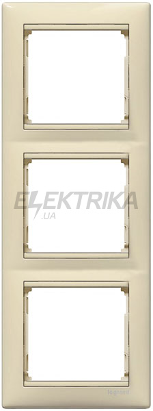 Рамка вертикальна, слонова кістка, 3-постова, Valena