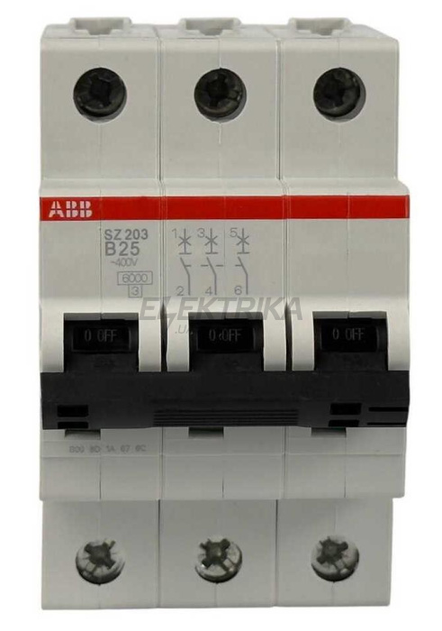 Автоматичний вимикач ABB SZ203-B25 (2CDS253025R0255)