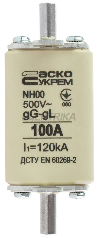 Запобіжник ножовий плавкий АСКО-УКРЕМ NH00 100A gG (A0050010015)