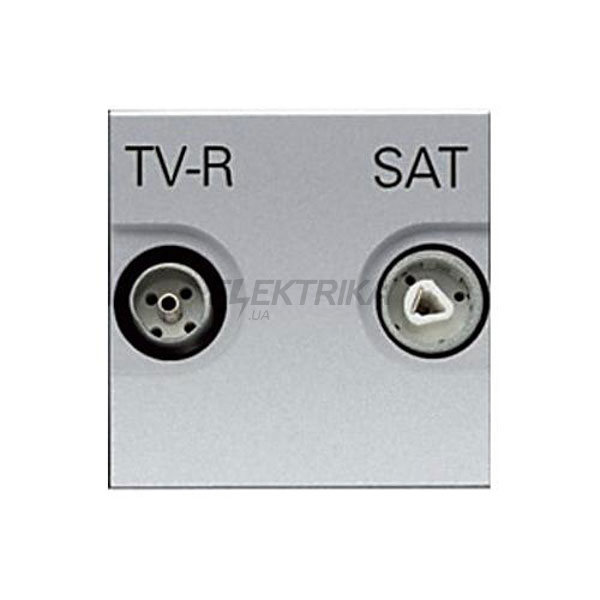 Розетка TV-R-SAT кінцева Zenit N2251.7 PL, срібло