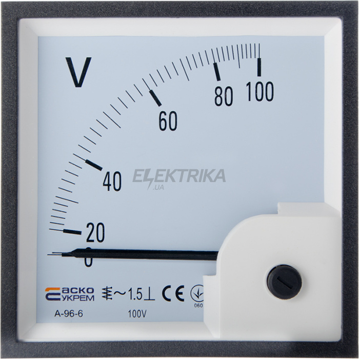Вольтметр АСКО-УКРЕМ AС 100В 96х96 (A-96-6) (A0190010094)