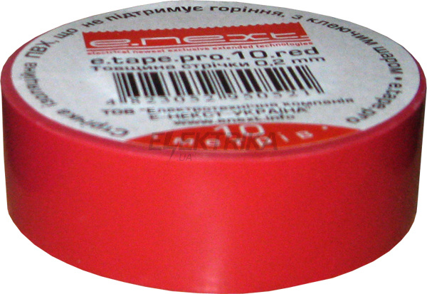 Ізолента e.tape.pro.20.red із самозагасаючого ПВХ, червона (20м)