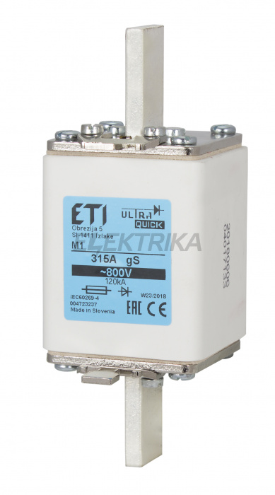 Плавка вставка запобіжник ETI M1 gS 200A/800V 004723235