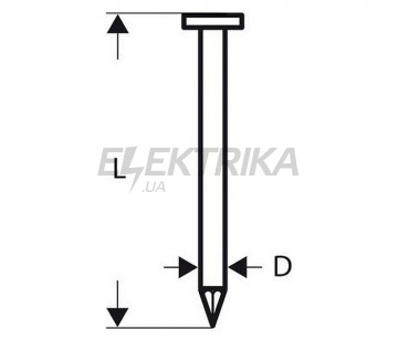 Цвях з круглою головкою SN21RK 90 3,1 мм, 90 мм, blank, glatt