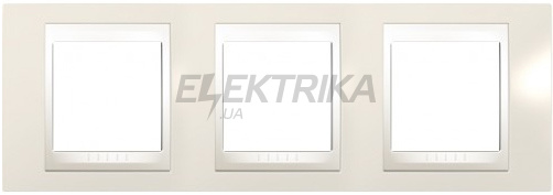 Рамка 3-х постова горизонтальна MGU6.006.25, бежевий