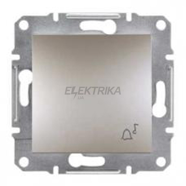 Вимикач "Дзвінок" кнопковий Schneider Electric Asfora самозатискач бронза (EPH0800169)
