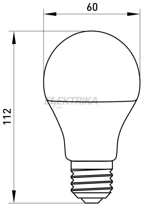 Лампа світлодіодна e.LED.lamp.A60.E27.7.6500, 7Вт, 6500К (l0650624)