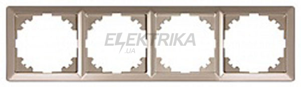 Рамка e.lux.10084L.4.fr.nickel 4-місна, "нікель"