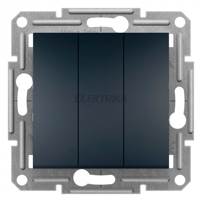 Триклавішний вимикач Schneider Electric Asfora антрацит (EPH2100171)