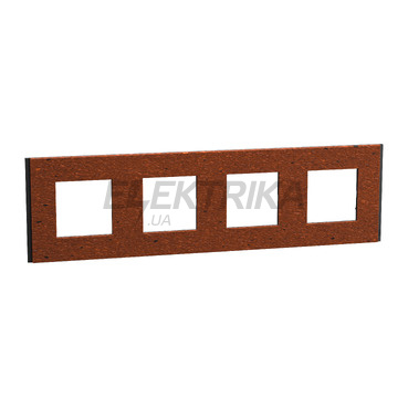 Рамка 4-постова Unica Deco Material, теракотовий (NU600871)