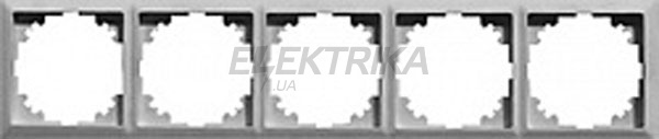 Рамка e.lux.10104L.5.fr.nickel 5-місна, "алюміній"