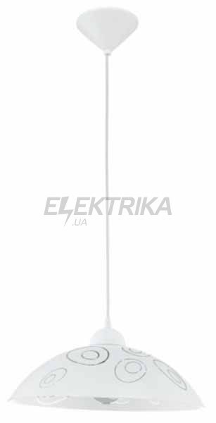 Світильник підвісний 1х60Вт Е27, білий, 91237