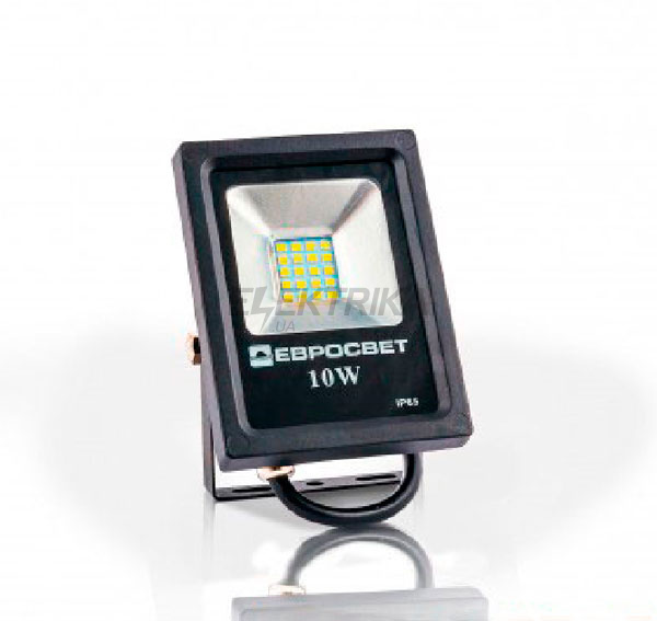 Прожектор світлодіодний EVRO LIGHT EV-10-01, 10W, 95-265V, 6400K, 800Lm, SanAn SMD