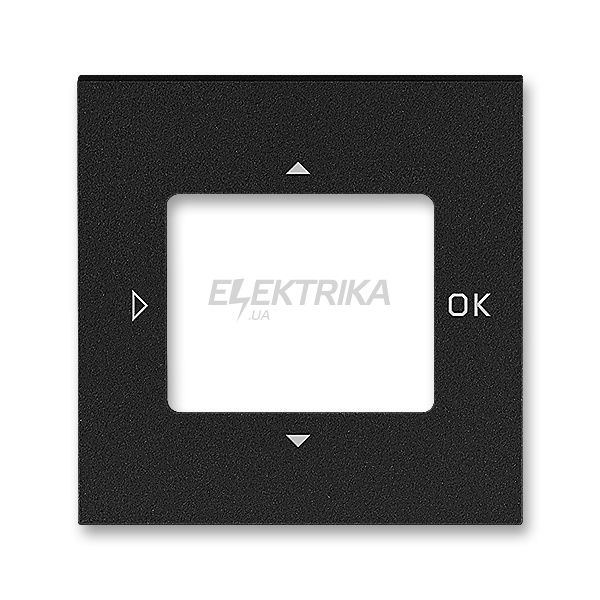 Панель центральна таймера Busch-Timer Levit, oнікс/димчастий чорний