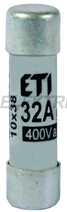 Плавка вставка запобіжник ETI CH10x38 gG 32A/400V 002620015