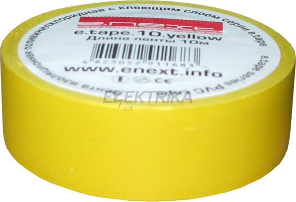 Ізолента e.tape.stand.20.yellow, жовта (20м)