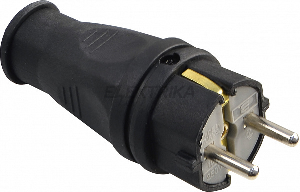 Вилка каучукова стандартна АСКО-УКРЕМ 2Р+PE 16А IP44 (A0250010001)