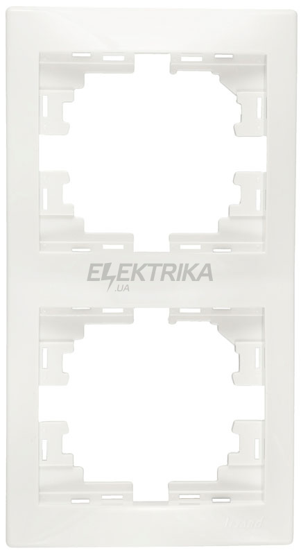 Рамка 2 посту вертикальна Lezard Mira б/вст білий (701-0200-152)