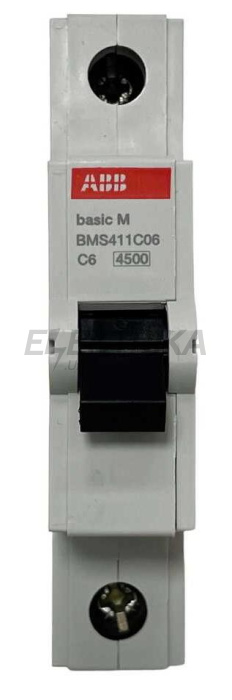 Автоматичний вимикач ABB basic M 1P C6 (2CDS641041R0064)