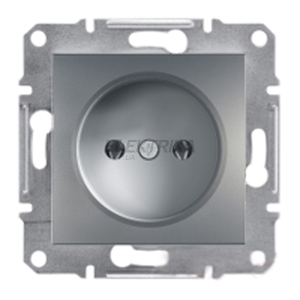Розетка Schneider Electric Asfora без заземлення сталь (EPH3000162)